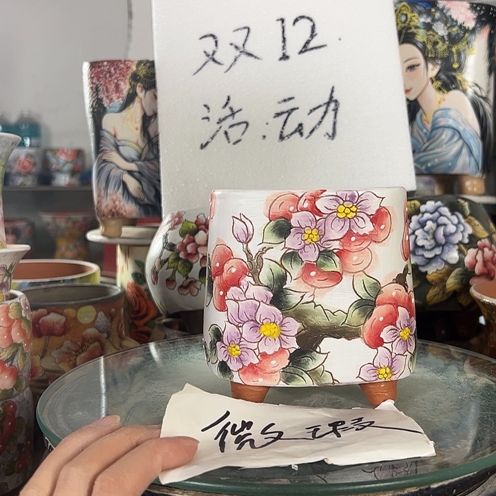 景德镇手绘花盆性价比超高
