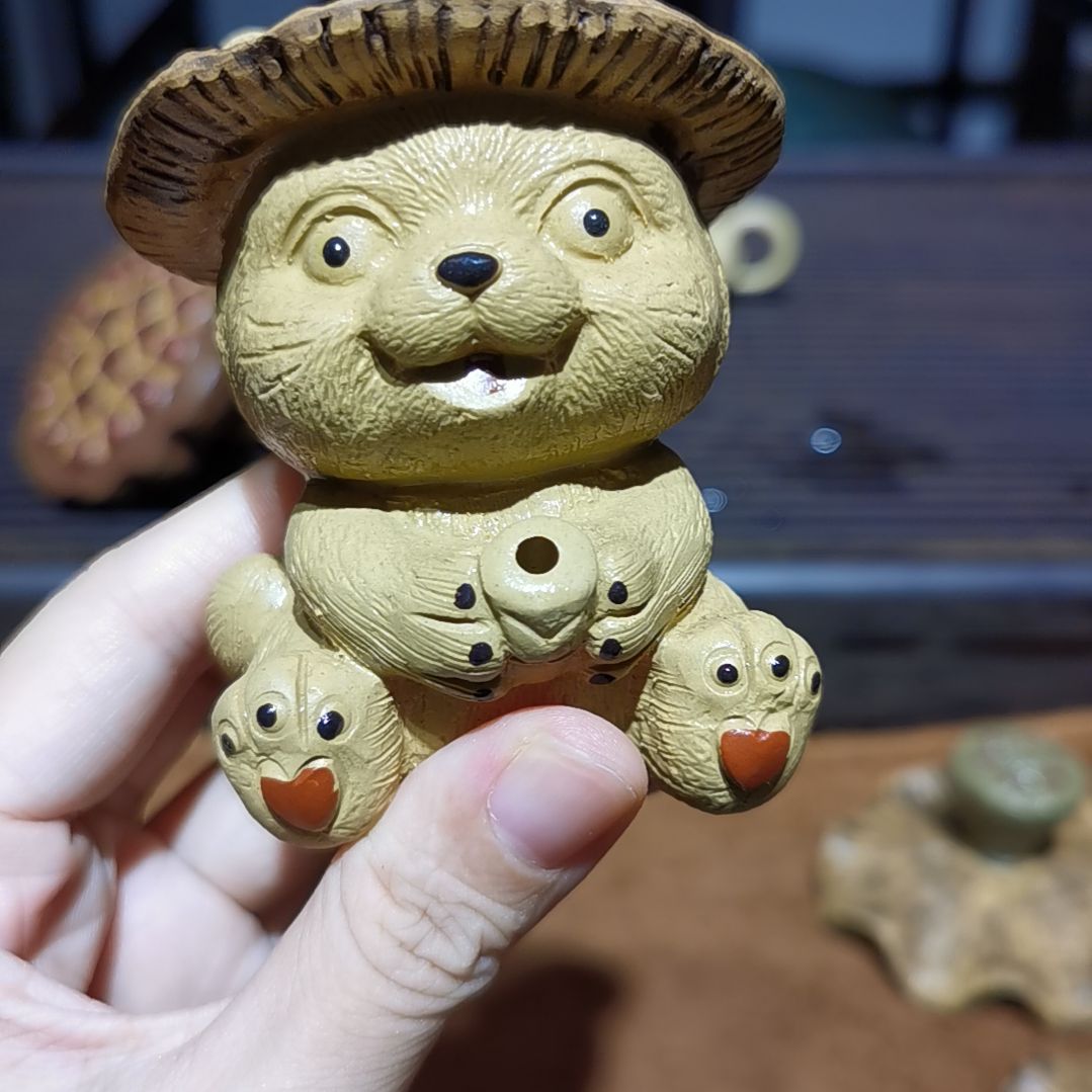 人***凉紫砂花盆茶宠摆件