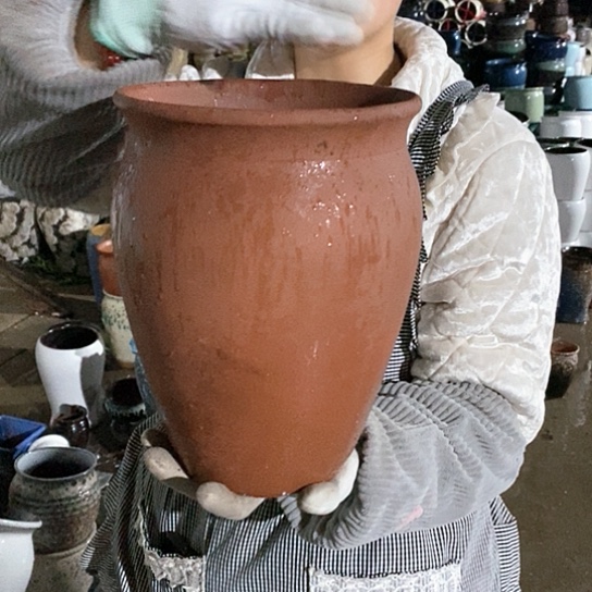 紫砂花盆瑕疵口20高26