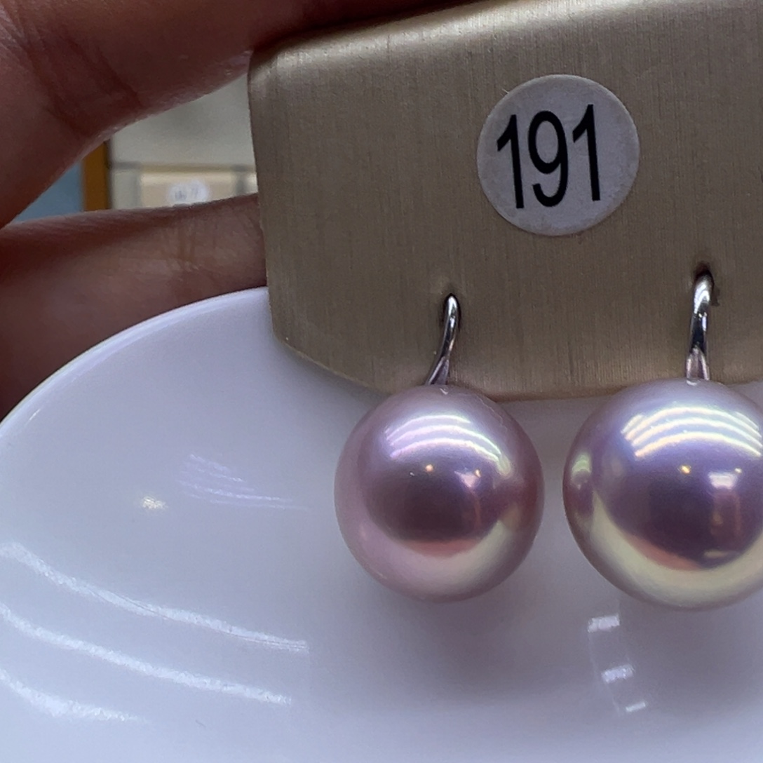 银S925镶嵌耳饰淡水珍珠