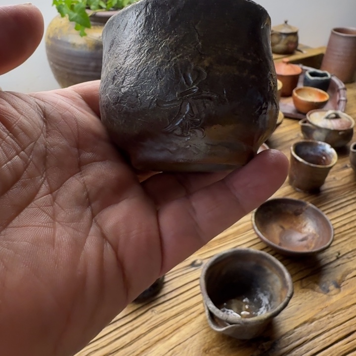 神原芳山备前烧主人杯