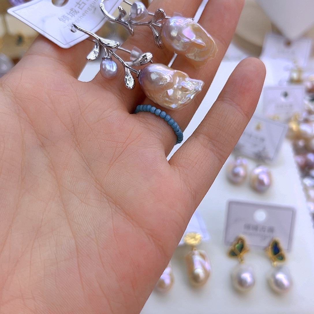 银S925镶嵌淡水珍珠271