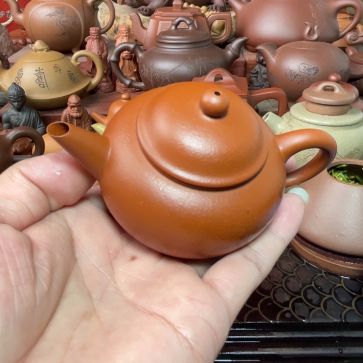 一百一十五毫升朱泥水平半手工