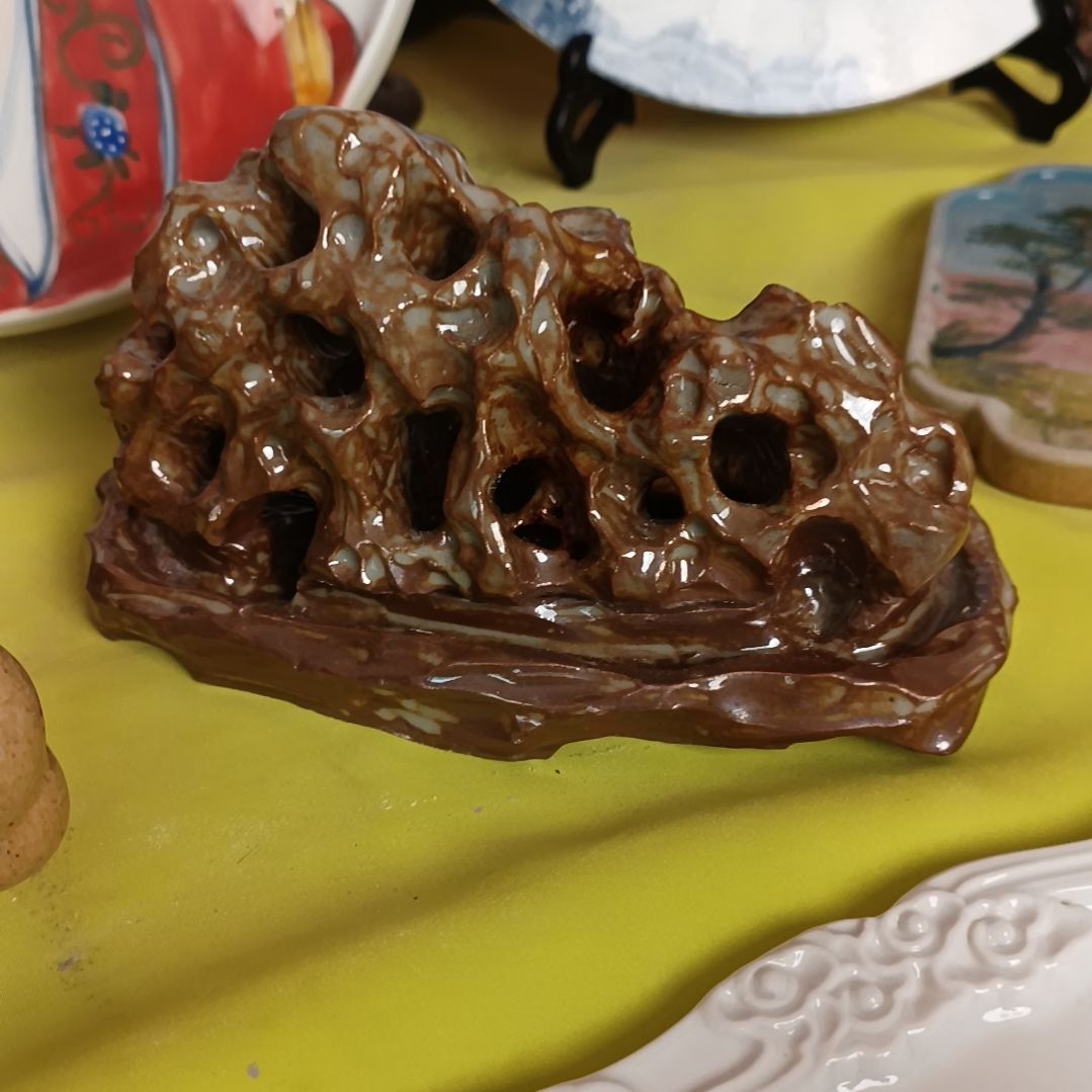 盘景德镇手绘釉下彩青花