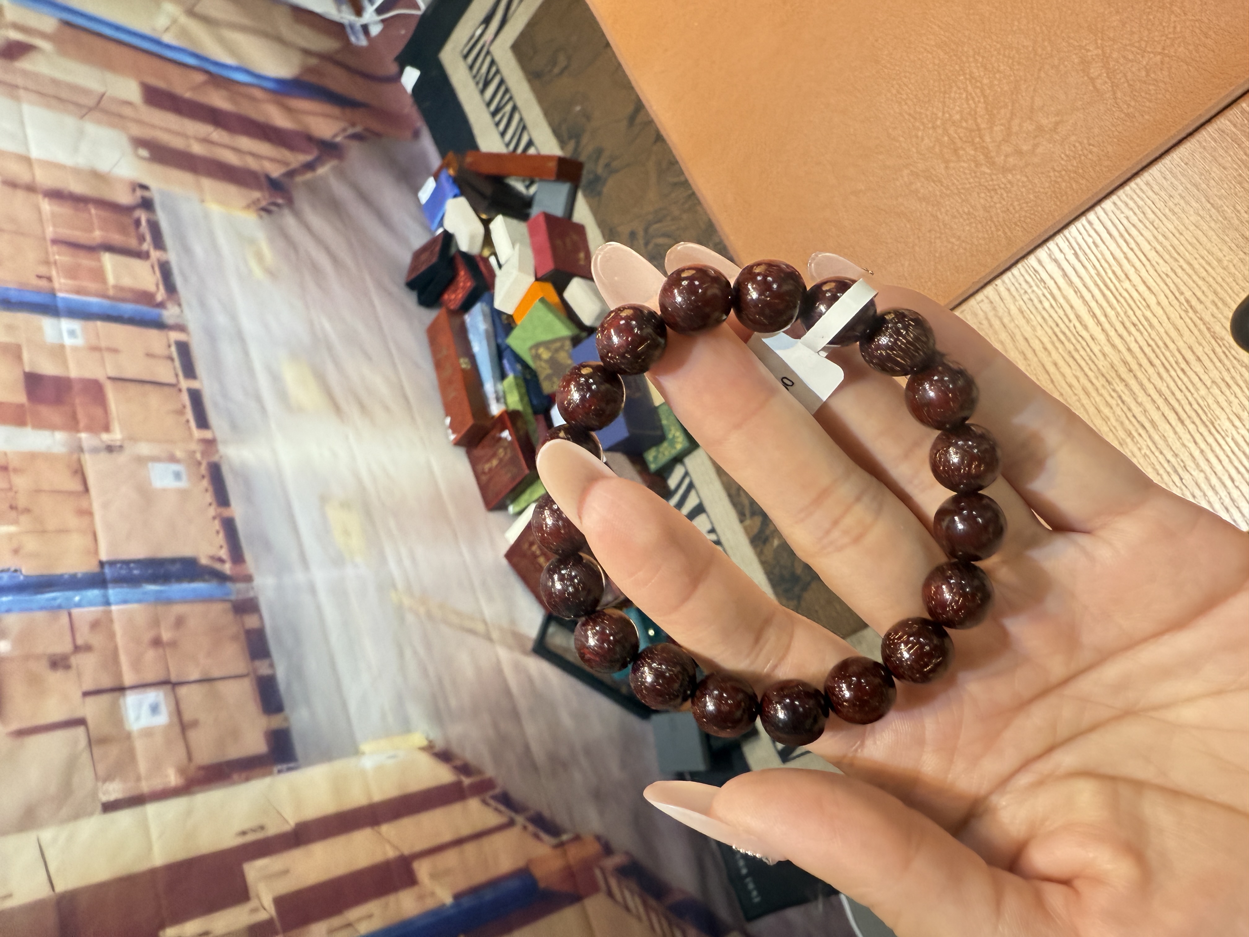 血檀单圈手串无礼盒