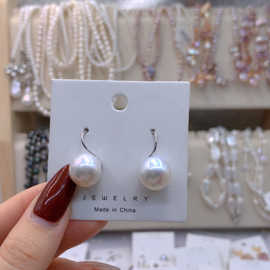 淡水珍珠耳饰银S925镶嵌L****y