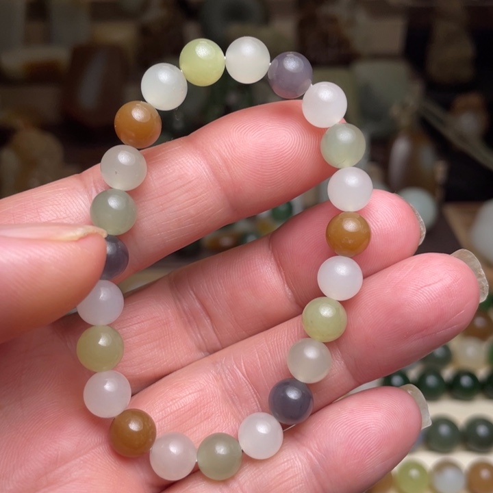 手链未镶嵌和田玉（糖玉）