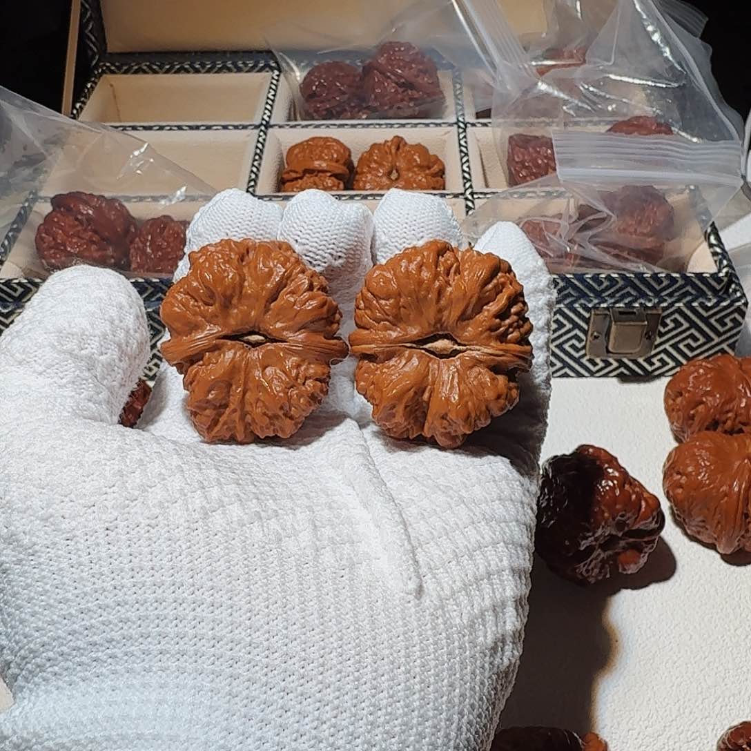 文玩核桃把件@*精品文玩核桃蛤蟆头