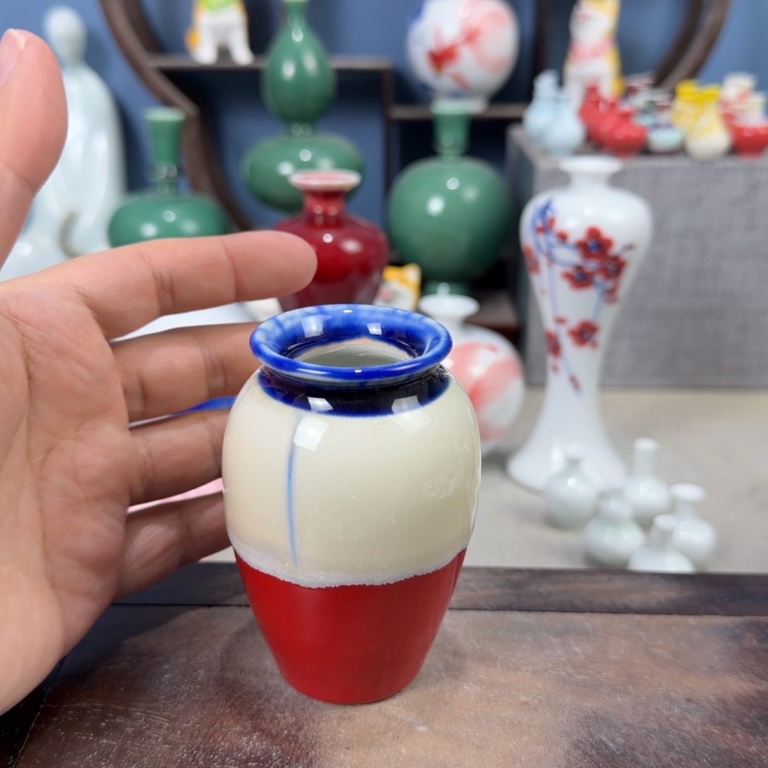 陶瓷手工小花器摆件