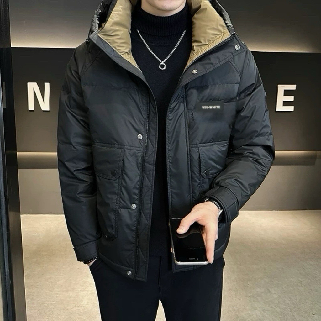 【反季清羽绒服】冬季新款男士加绒加厚保暖百搭显瘦休闲外套