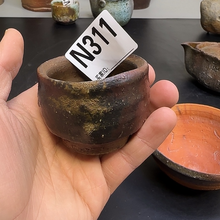 备前烧作品中村六郎主人杯不*时