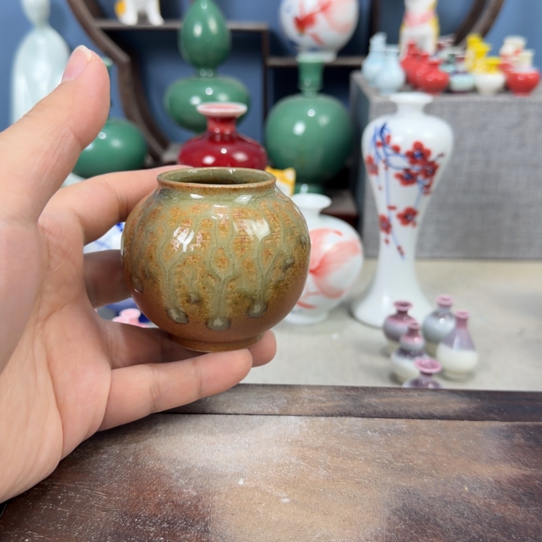 陶瓷手工小花器摆件