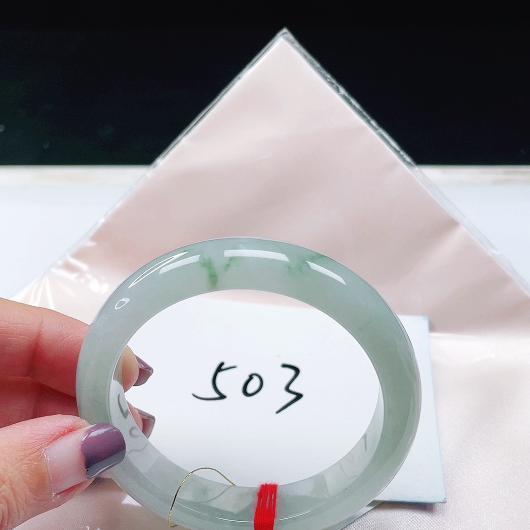 六***晨翡翠未镶嵌手镯缅甸翡翠54+