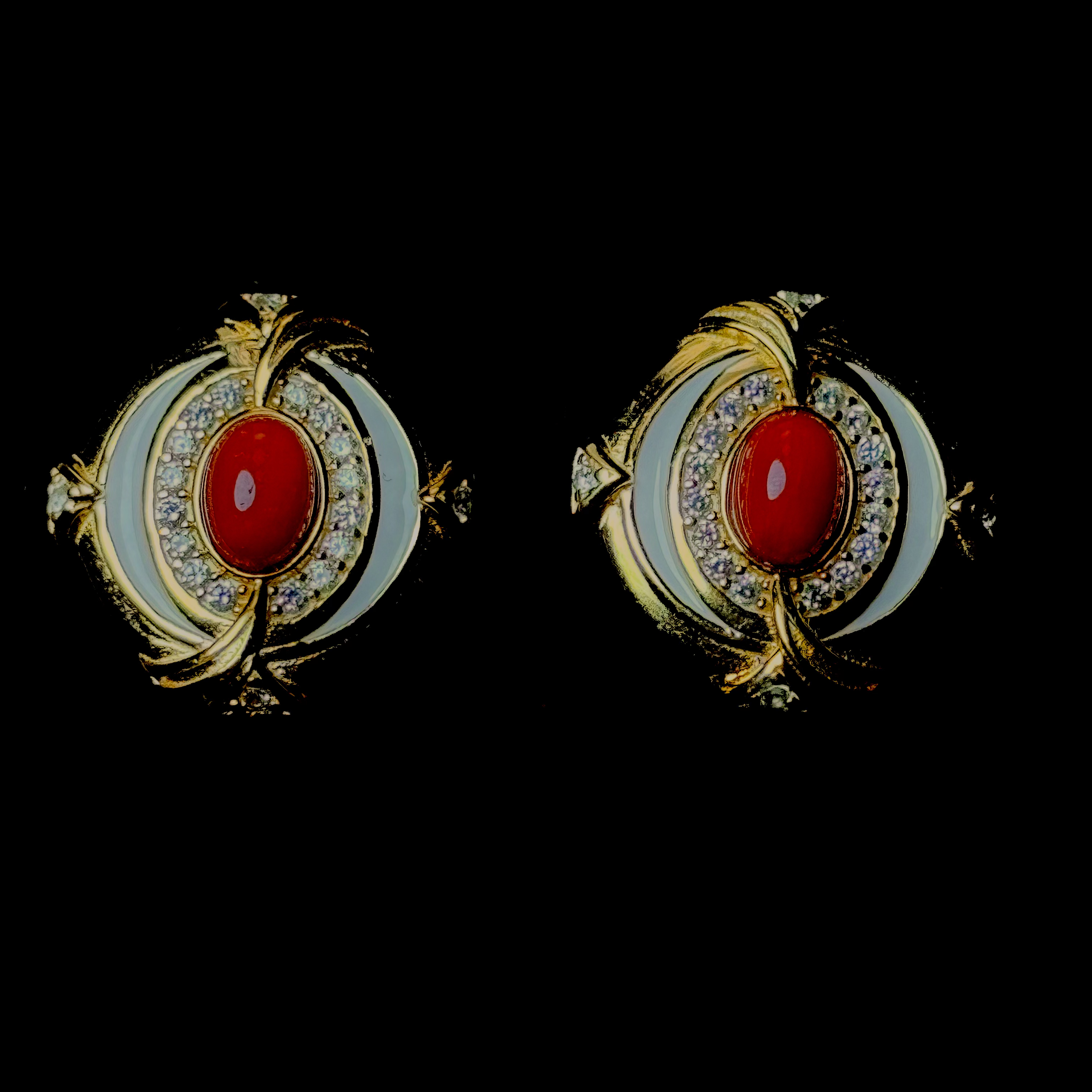 非金属仿珍珠耳饰 金克恩旭日耳钉