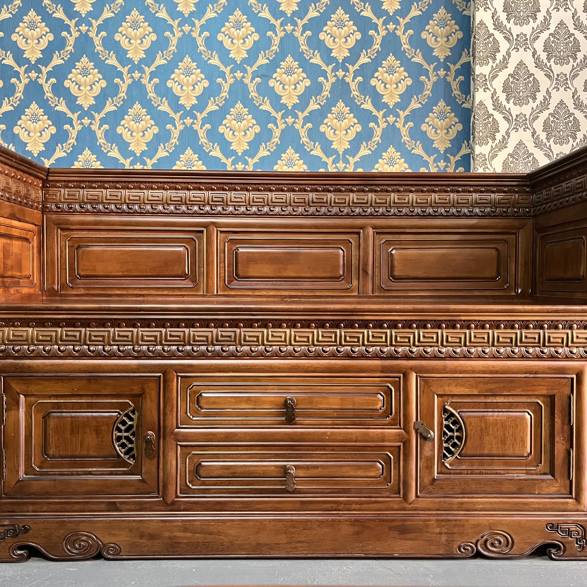 藏式橡木高低柜（套）