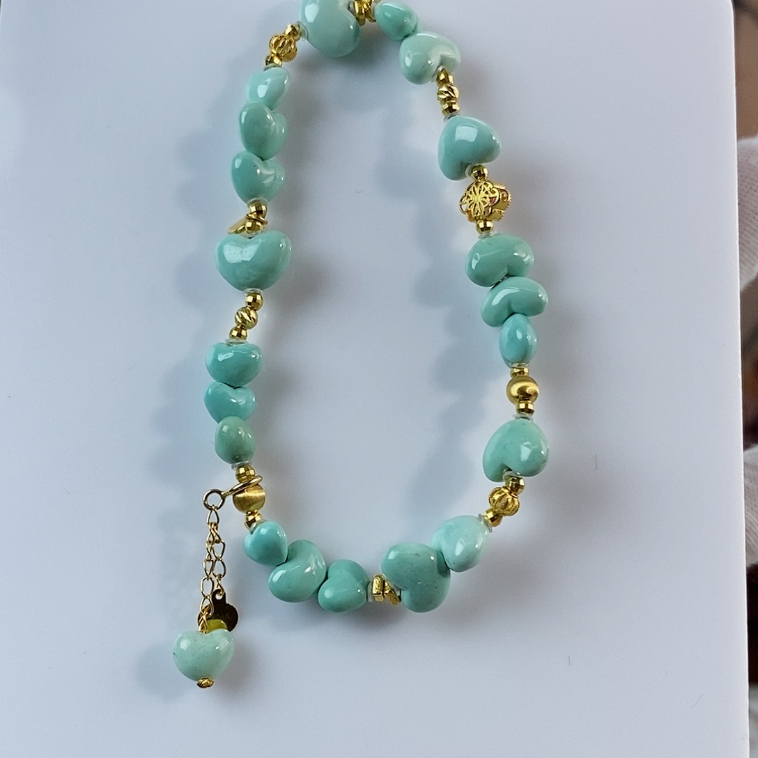 绿松石珠宝奇石18K金镶嵌