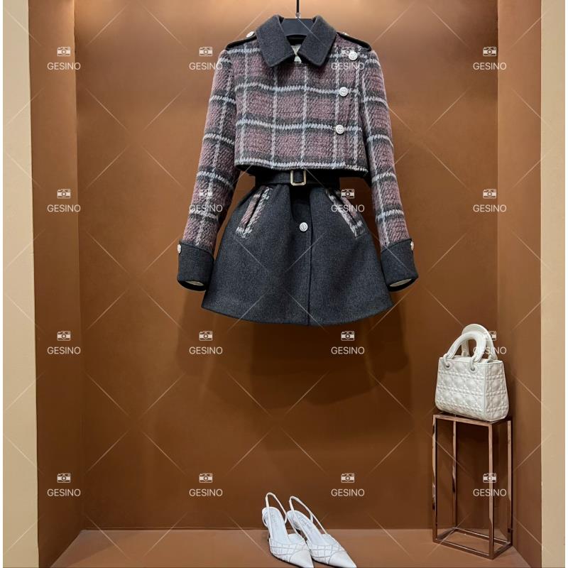 【悠悠】秋冬气质小香风时尚设计师中长款外套 QD-2025250