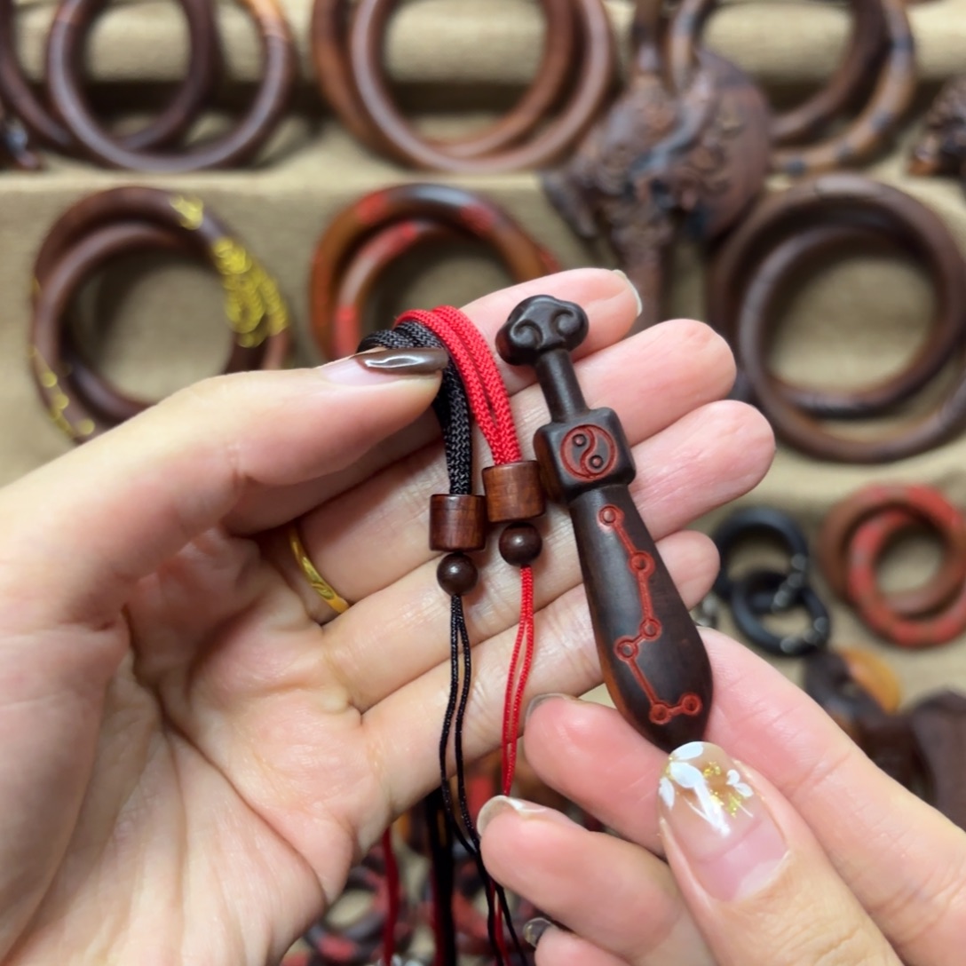 小***子桃木雷桃七星剑6.7厘米