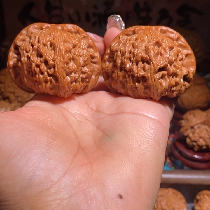 意***发文玩核桃把件48白狮子