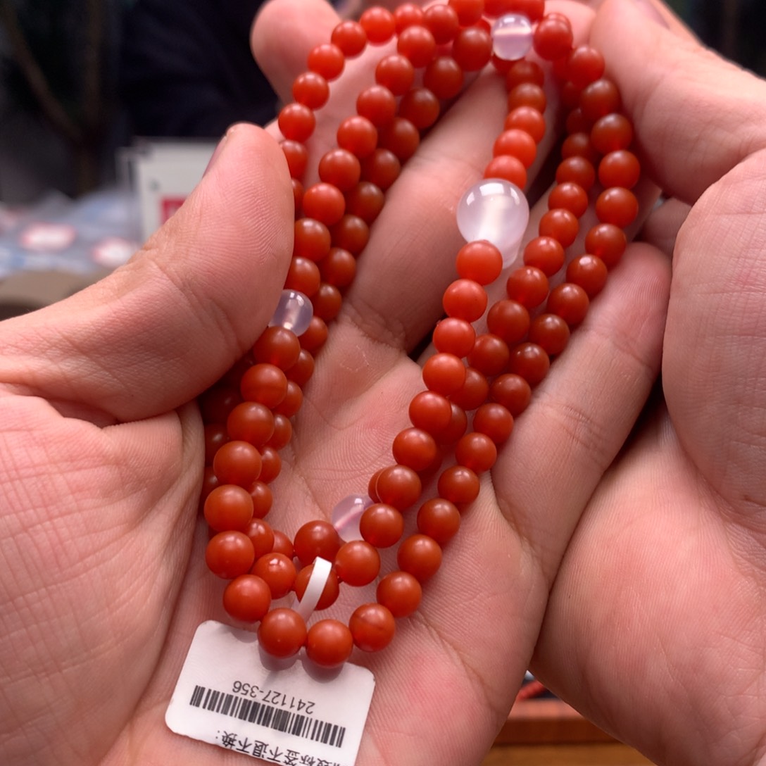 南红玛瑙多圈未镶嵌6mm➕啊东寨