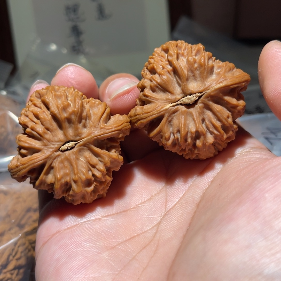 当***赵文玩核桃吊坠42全家福南疆石核桃