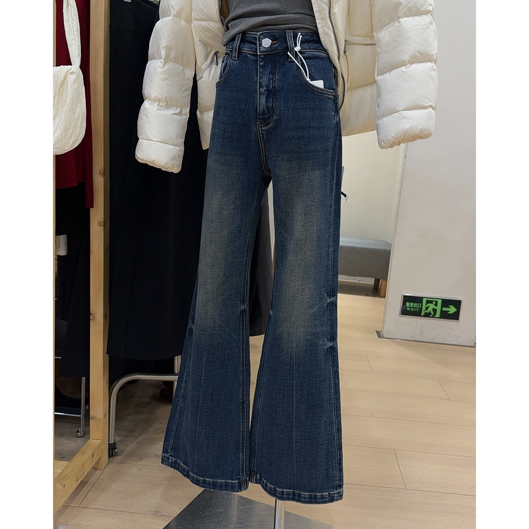 【爪纹高品质】四面弹筒喇裤！