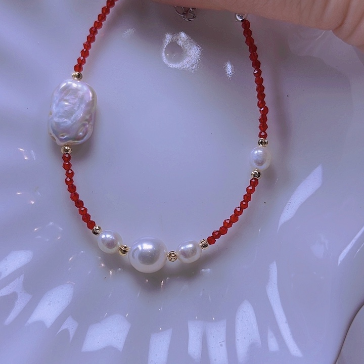 淡水珍珠手绳合金