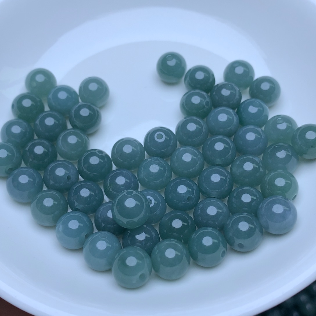 【闪购商品】翡翠手链未镶嵌卡8冰蓝水20个