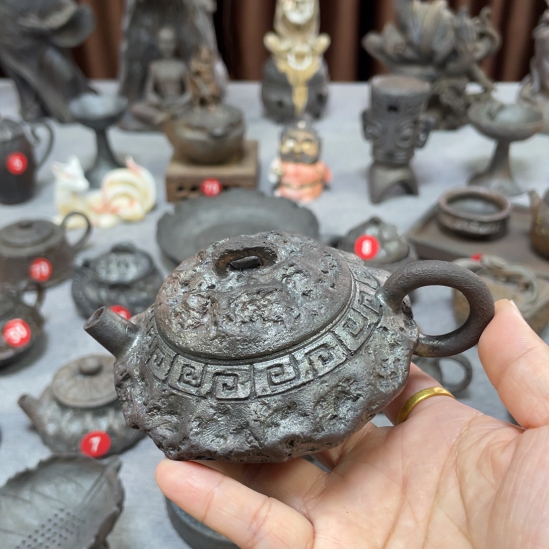 壶全手捏柴烧茶器