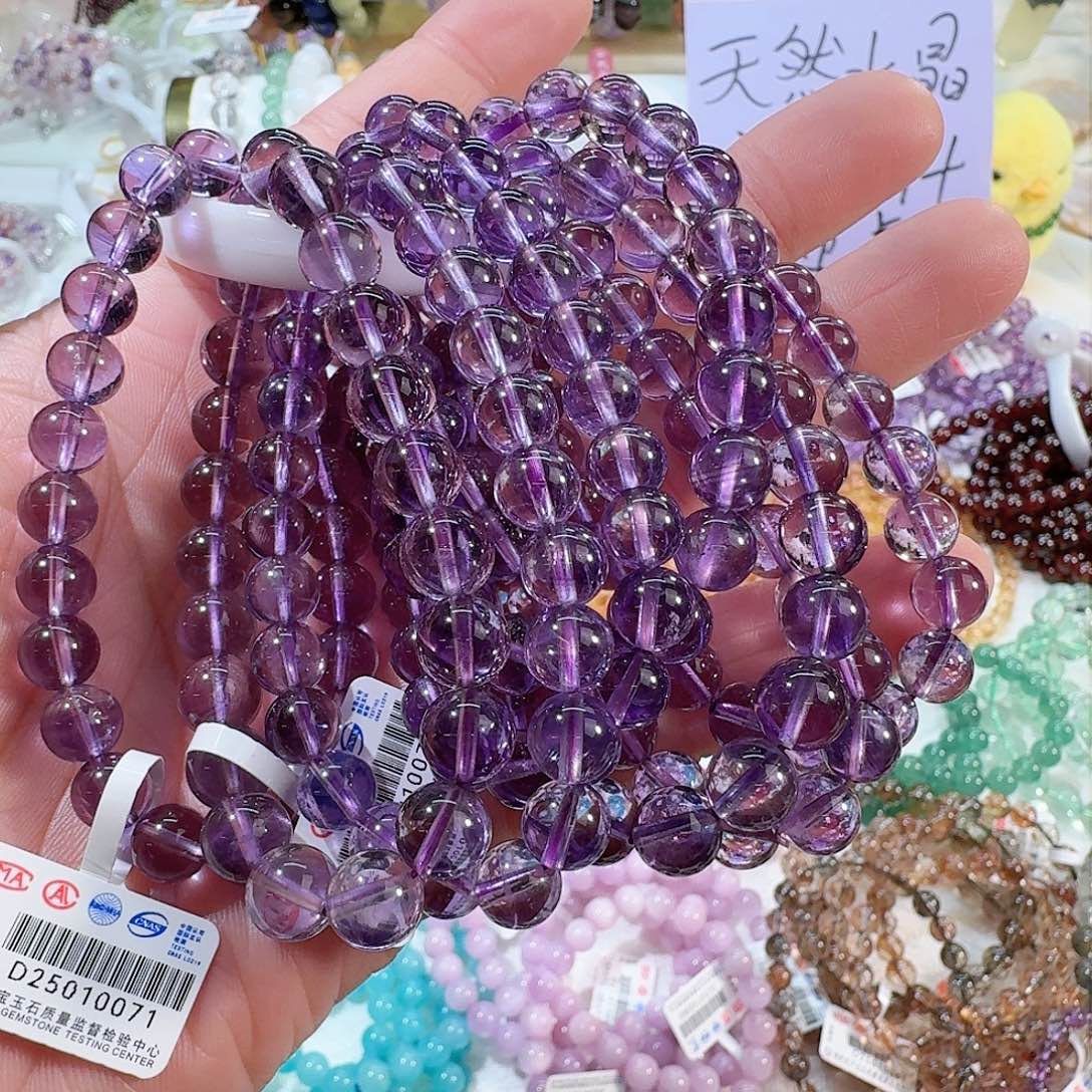 水晶手链未镶嵌巴西紫水晶