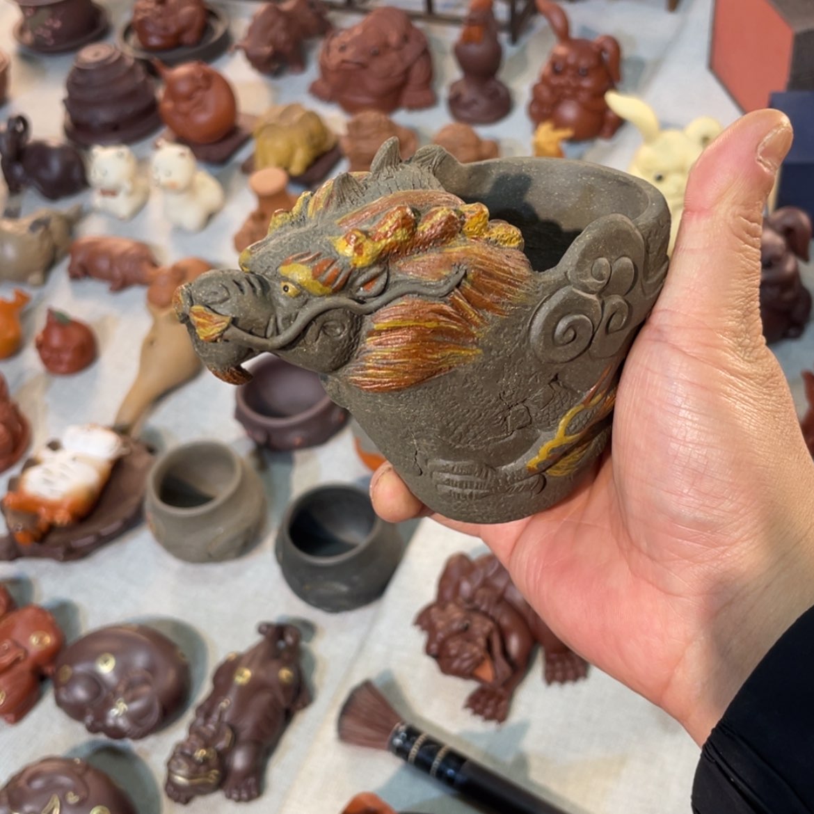 【闪购商品】紫砂茶宠青段龙公道