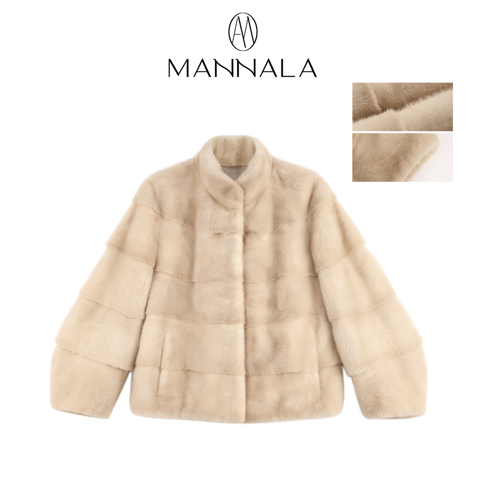 MANNALA丨“小金山”进口贵奢天然无染色短款水貂皮草外套 Q6212