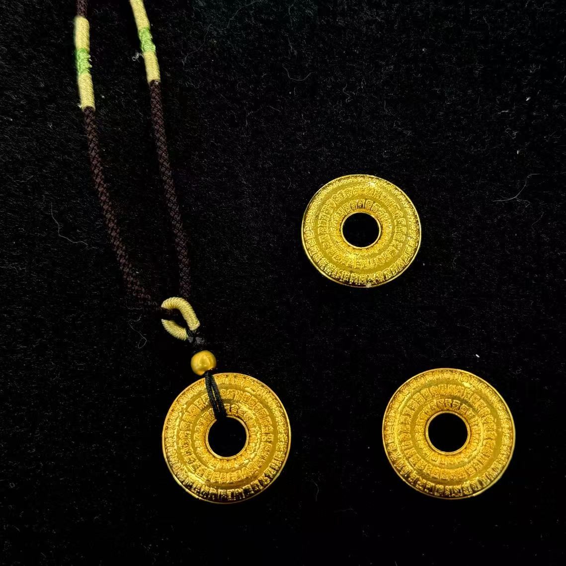 【KZ】精美百福甜甜圈吊坠  -24-赠绳  一单发一件