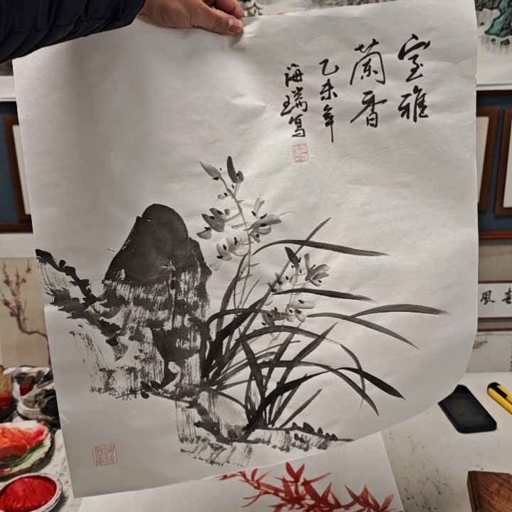国画贾海瑞老师现场定制
