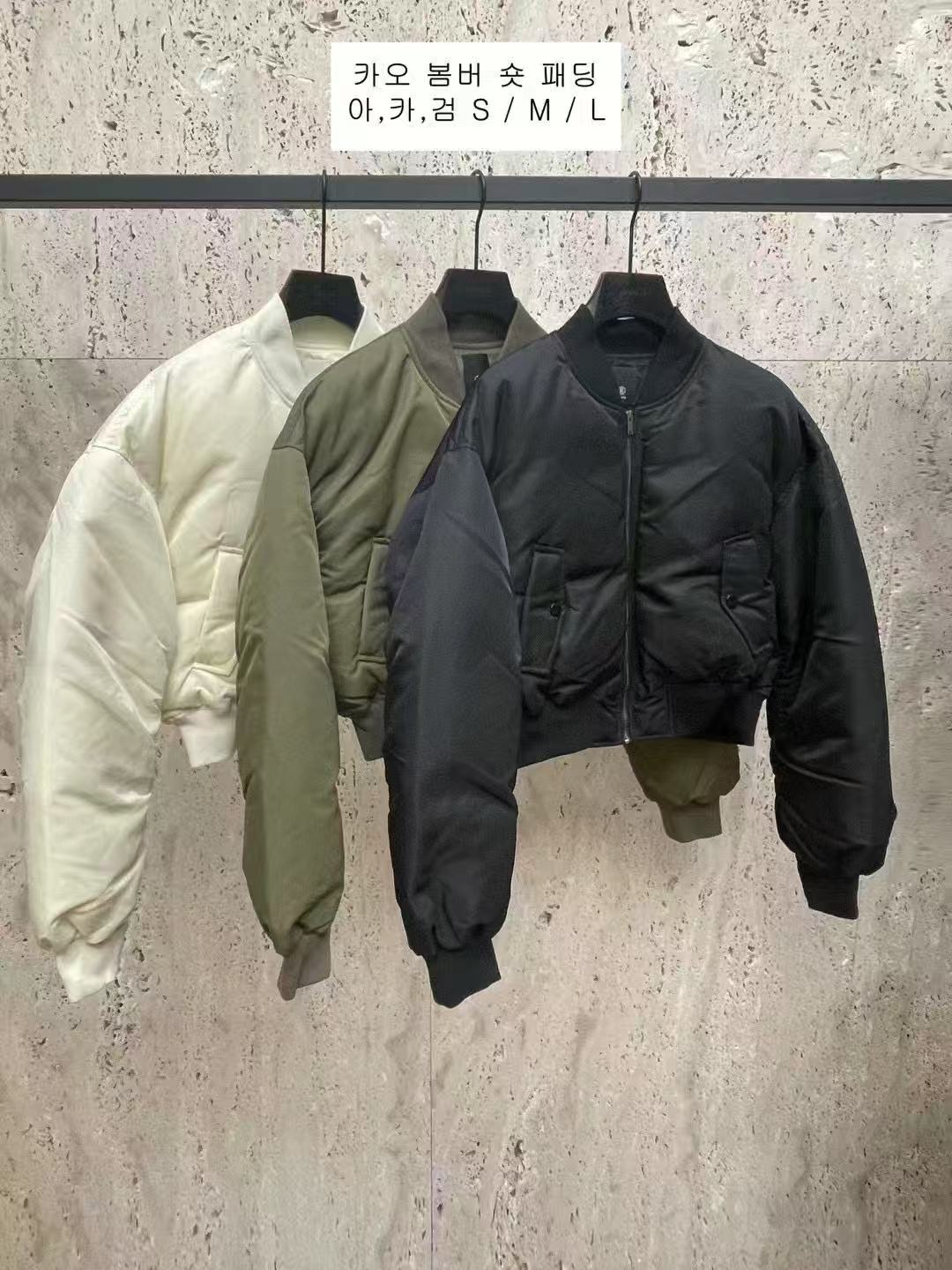 韩国东大门Blossom 经典短款飞行夹克羽绒服