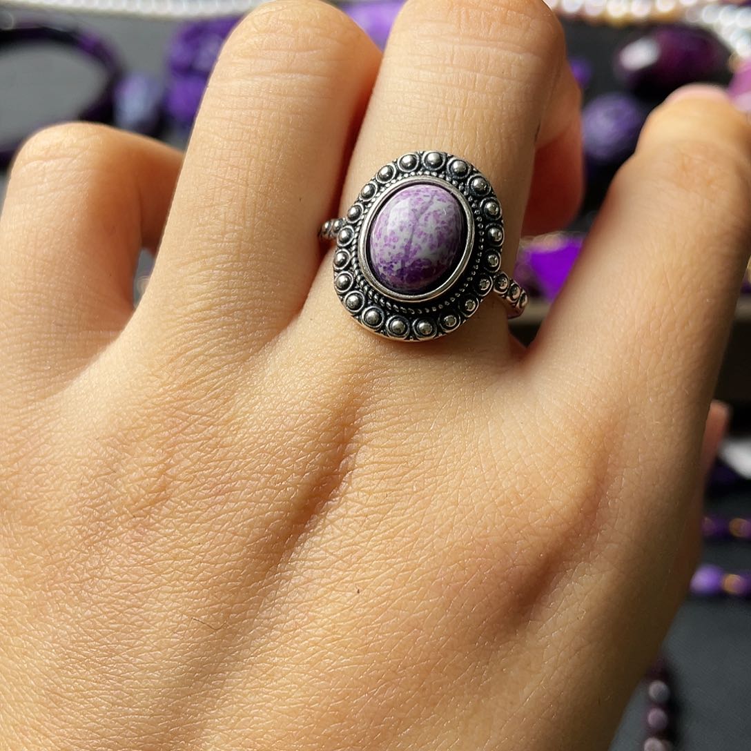 苏纪石（舒俱来）戒指银S925镶嵌