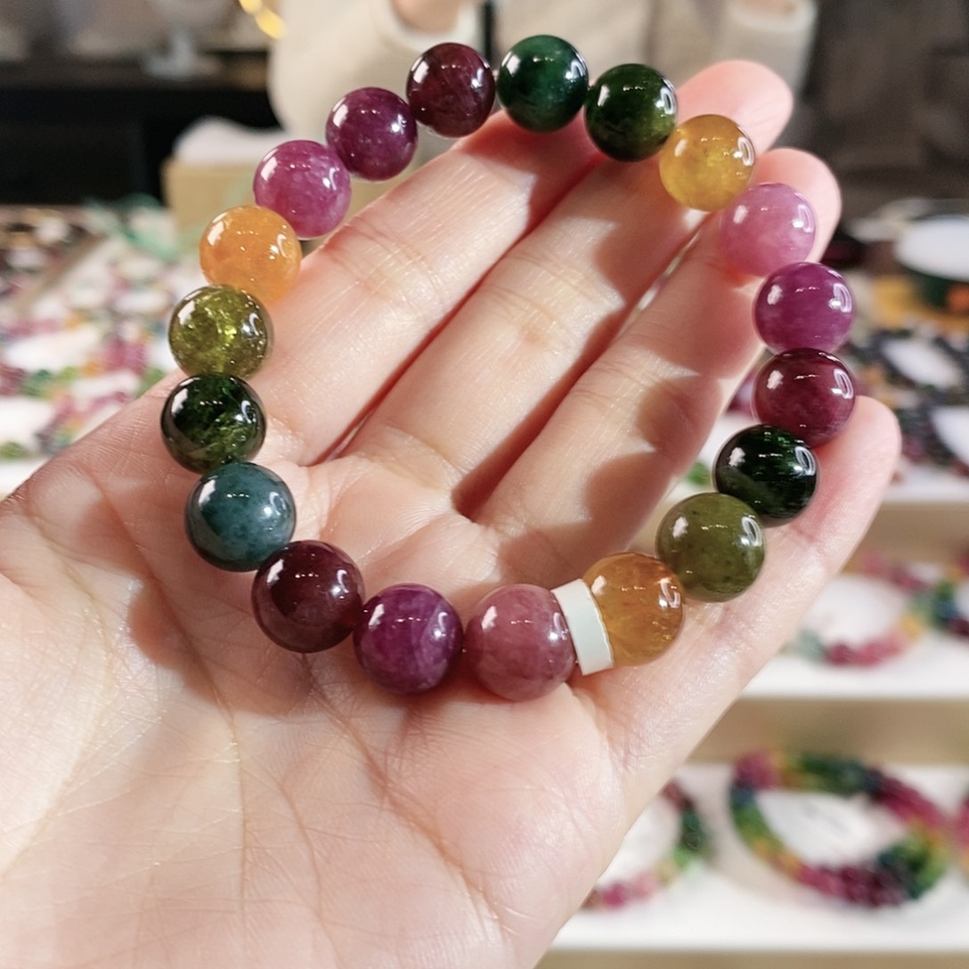 碧玺手串未镶嵌G2415单圈颜色微差