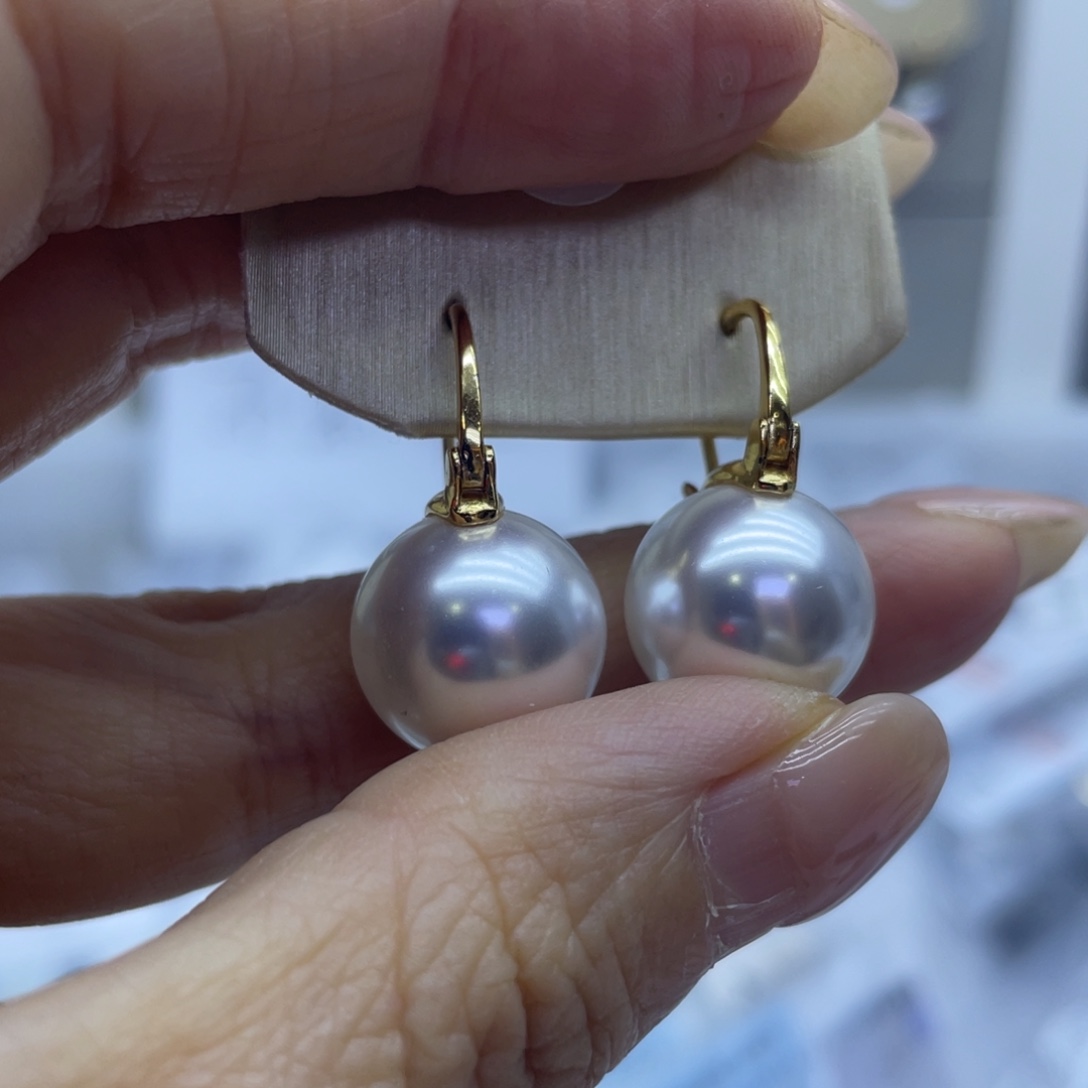 耳饰淡水珍珠银S925镶嵌