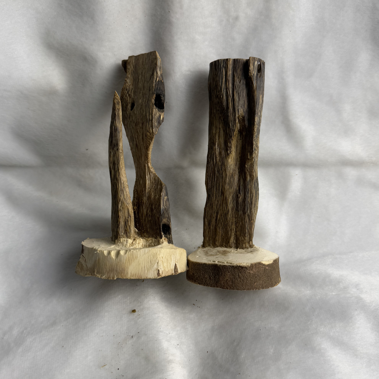 沉香奇楠沉香透顶绿高油老料虫漏摆件多样性发一