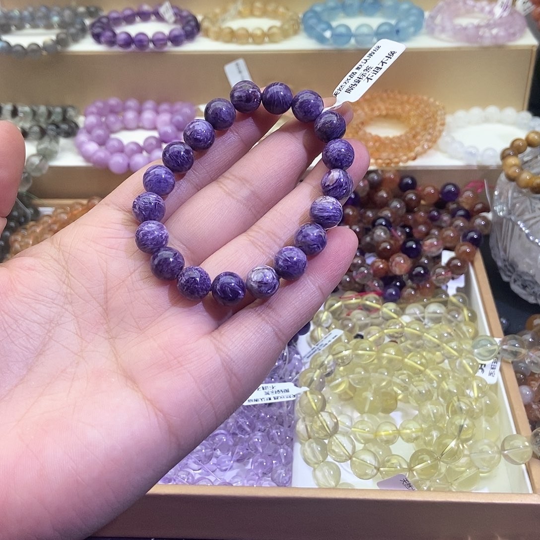 查罗石（紫龙晶）手链未镶嵌紫龙晶10