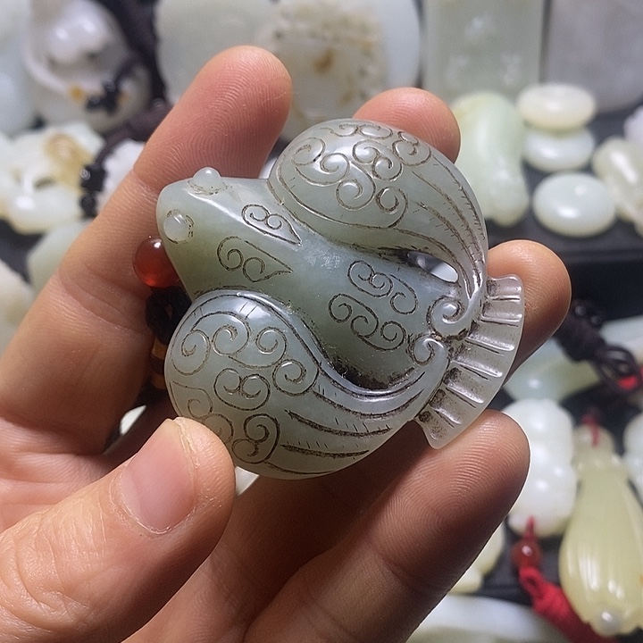 和田玉未镶嵌挂件