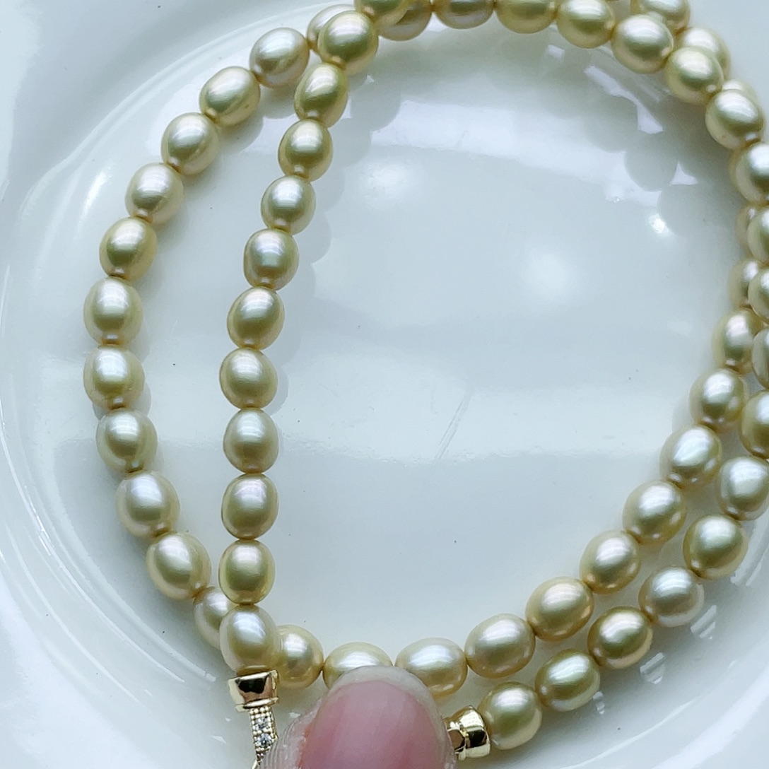 淡水珍珠颈饰钛钢