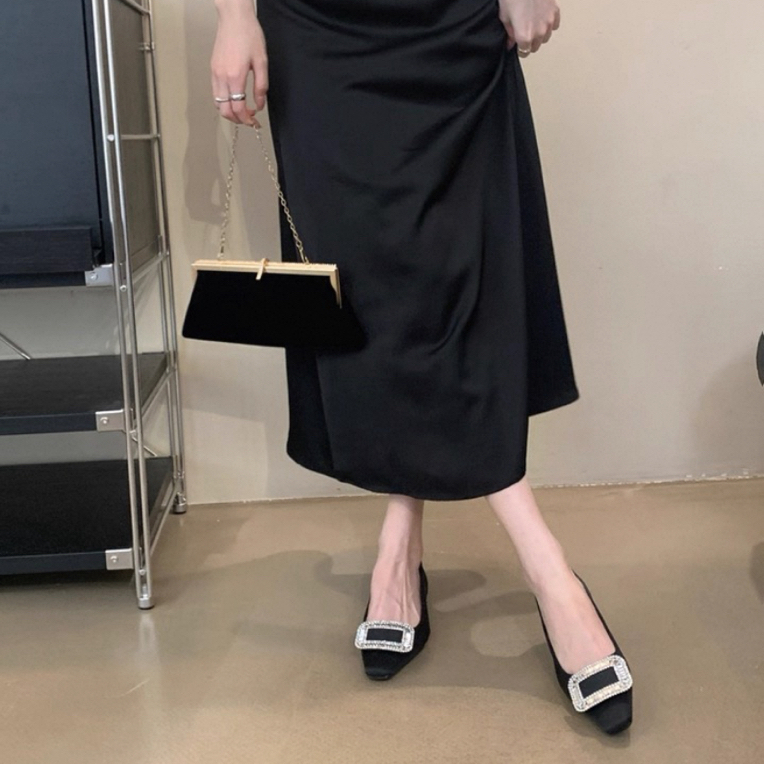 厚黑美学-惠子家绝美水钻方头内增高级感浅口单鞋QY15-8
