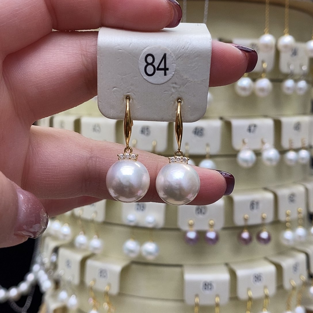 淡水珍珠耳饰银S925镶嵌