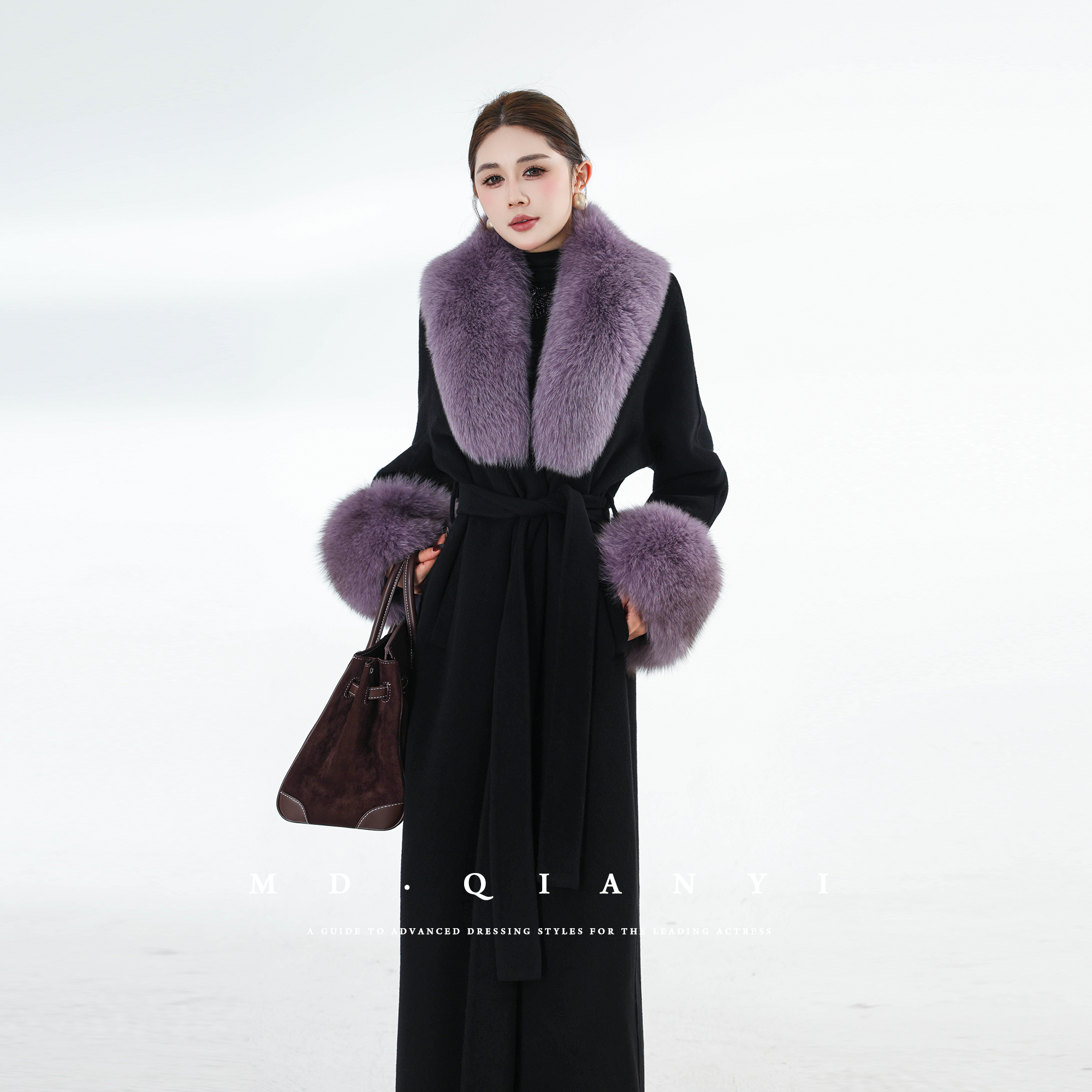 MD定制·杨千亿【紫气东来】2025冬季气质通勤休闲百搭羊毛呢外套