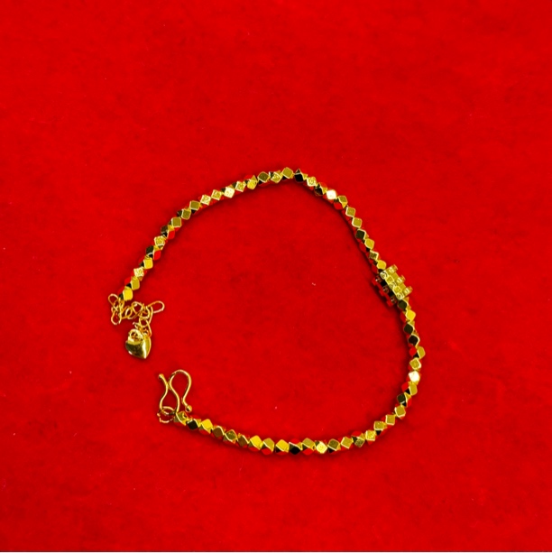 铜合金手链 蹦迪珠小蛮腰碎碎冰闪金手链