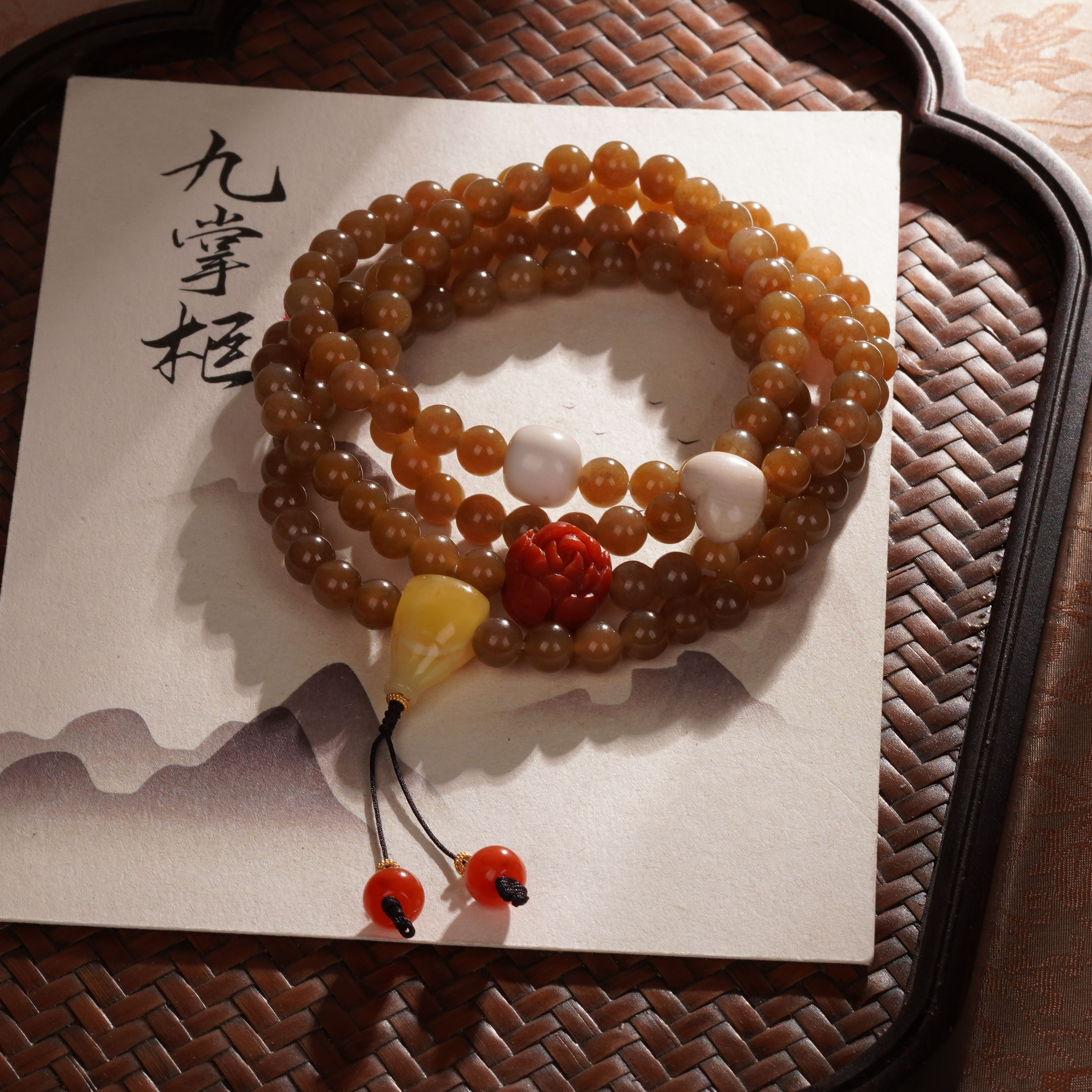 天然糖料和田玉多圈约6mm手串简约设计百搭—多样性发其一【JJ390】