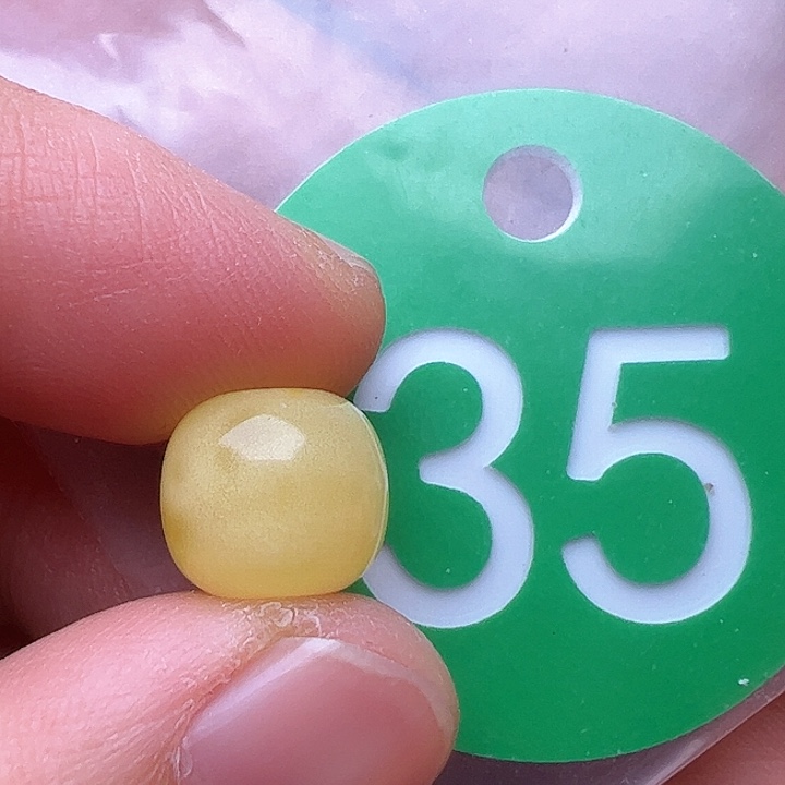 蜜蜡裸石未镶嵌10mm！