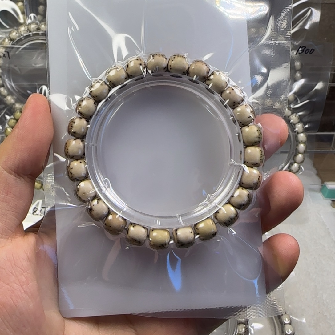 嘿***。手串星月菩提98半壁留白火烧云