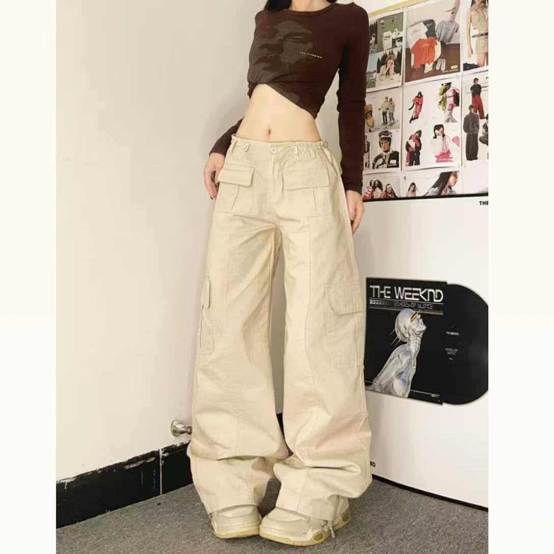 【前置造型】口袋感工装裤女